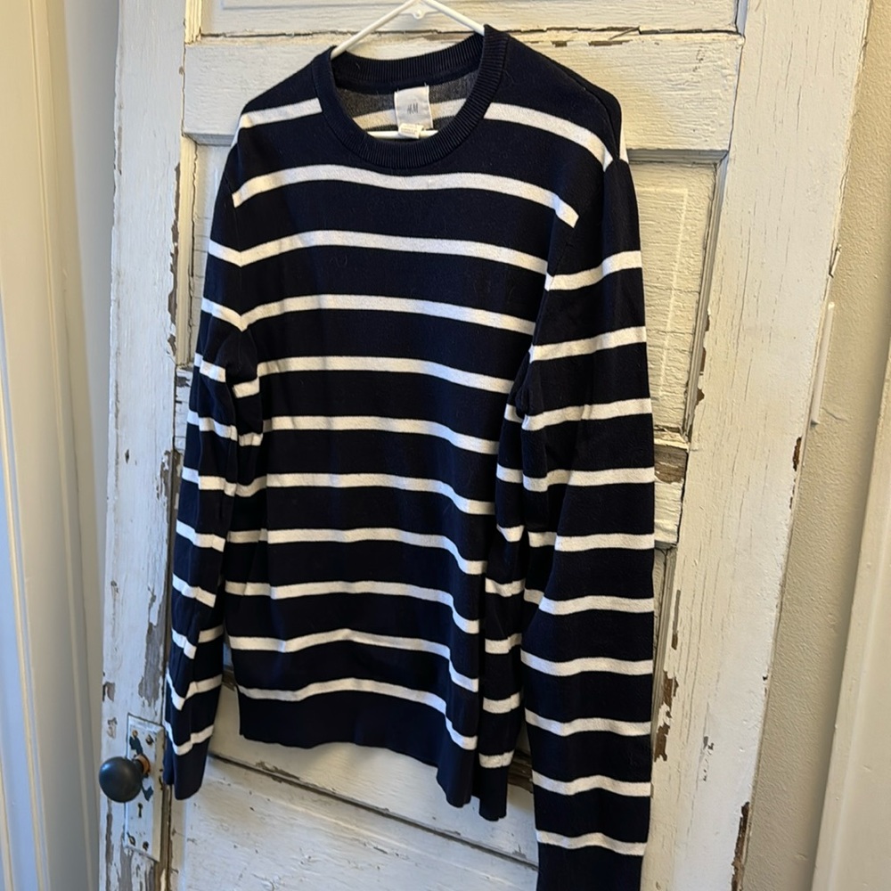 H&M LOGG blue/white striped sweater